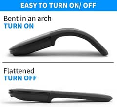 Bluetooth Arc Touch Mouse For Microsoft Surface Wireless Foldable Erg