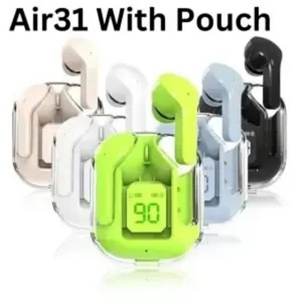 Earbuds AIR 31 Airpods| Wireless Earbuds With Transparent Case 3