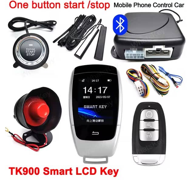 Universal LCD Smart Key Keyless Entry Central Locking Automation Smar 0