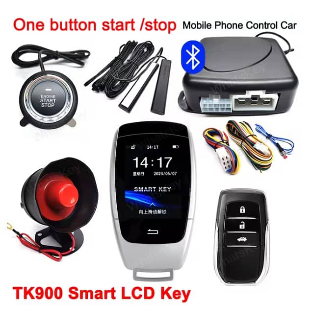 Universal LCD Smart Key Keyless Entry Central Locking Automation Smar 1