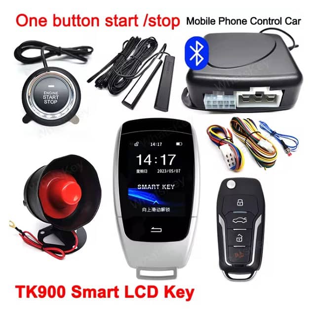 Universal LCD Smart Key Keyless Entry Central Locking Automation Smar 2