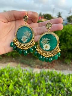 Green Jhumka