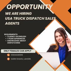 I need female sale agent for truck dispatching