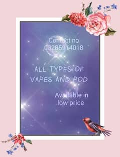 Pods vapes and E liquids