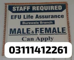 URGENT HIRING for(MALES, FEMALES, STUDENTS AND HOUSEWIFES) 03111412261