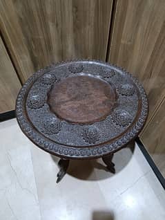 antique vintage carved solid wood table