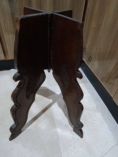 antique vintage carved solid wood table 4