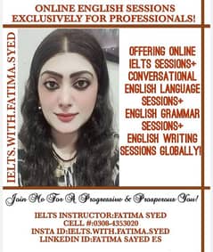 ONLINE IELTS + ONLINE ENGLISH LANGUAGE FLUENCY SESSIONS