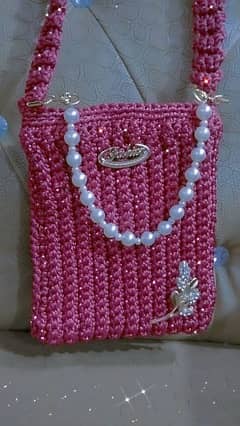 hand made crochet mini bag