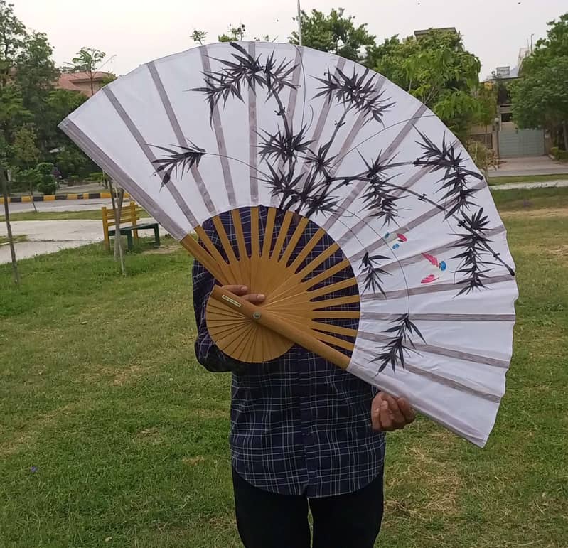 Large Hanging Fan -200$- Chinese Decorative Fan - Antique Folding Fan 0