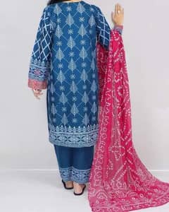 3 PC. s women. s stitched katan silk printed suit SIZE Medium