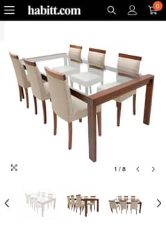 Brand New Habitt 6-chair dining table and chairs