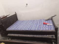 2 single beds without matrices pure wood