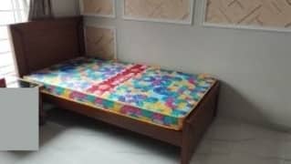 New wooden bed set with new matress