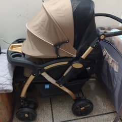 Baby stroller and baby play pan