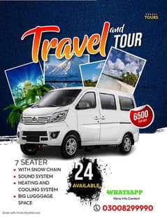 rent a van, on rent, changan karvaan, apv, car, bolan, 7 seater tour