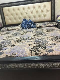 Master king bed set with two side tables
