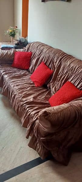 Sofa set 6 seater with cover 1