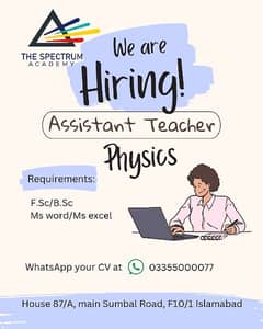 Assistant Teacher for Physics
