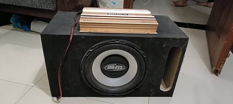 car sound system Bm woofer & mega sound amplifier 1