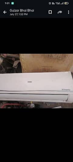 haier AC new 1 season Chala hua hai 10/10 condition ha