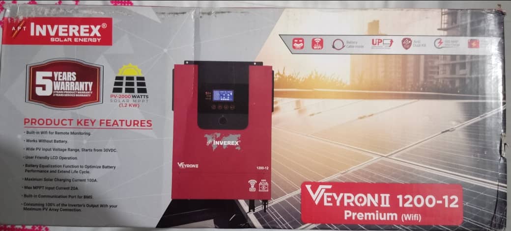 Inverex Veyron II Premium 1.2KW-12V – Solar Inverters (built-in Wifi 4