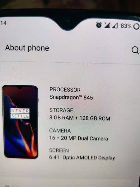 ONEPLUS 6T     8/128 11