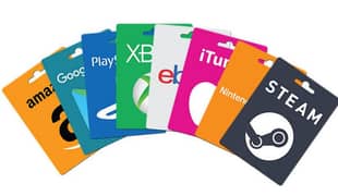 Gift cards ( Playstation Fortnite Xbox Steam and etc )