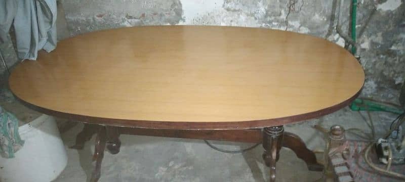 Dinning Table (oval shaped) with 6 chairs for sale. 1