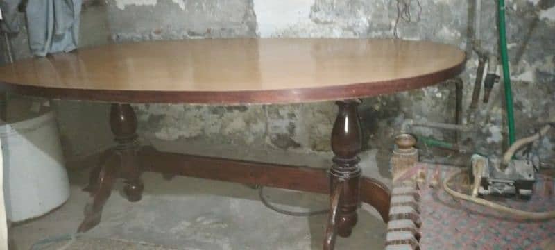 Dinning Table (oval shaped) with 6 chairs for sale. 3