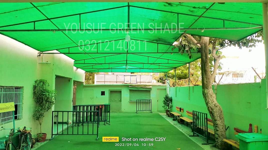 fiber glass shade green net shade tarpaulin tirpal pvc shade tripal 7