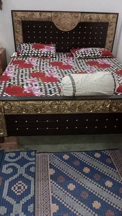 wooden bed