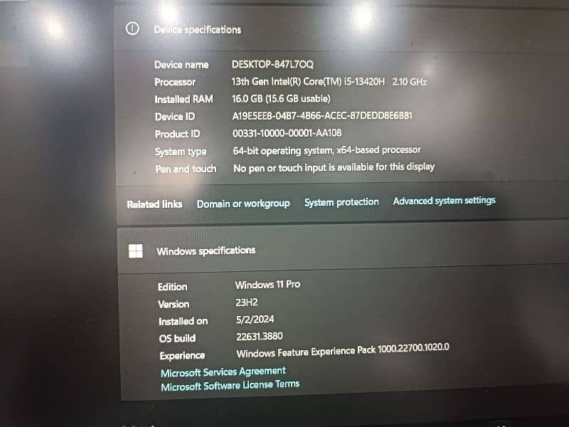 HP victus 15 13th Gen i5 rtx 3060ti windows 11 pro activated brand new 8