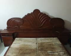 Good quality wood bed for sale.