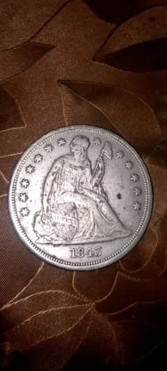 1843 American 1 dollar coin