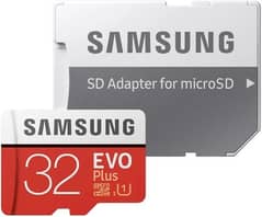 Samsung EVO Plus 32 GB microSDXC UHS-I U3 Memory Card with Adapter,