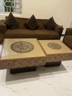7 seater with center tables new  condition mai hai