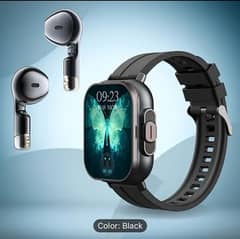 Smartwatch with Wireless Earbuds, 2-in-1 Full Touchscreen Fitness