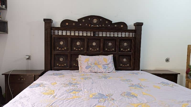 Bed Pure Wood with Dressing Table 6