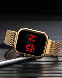 LED Display Digital Watch With Magnetic Strap