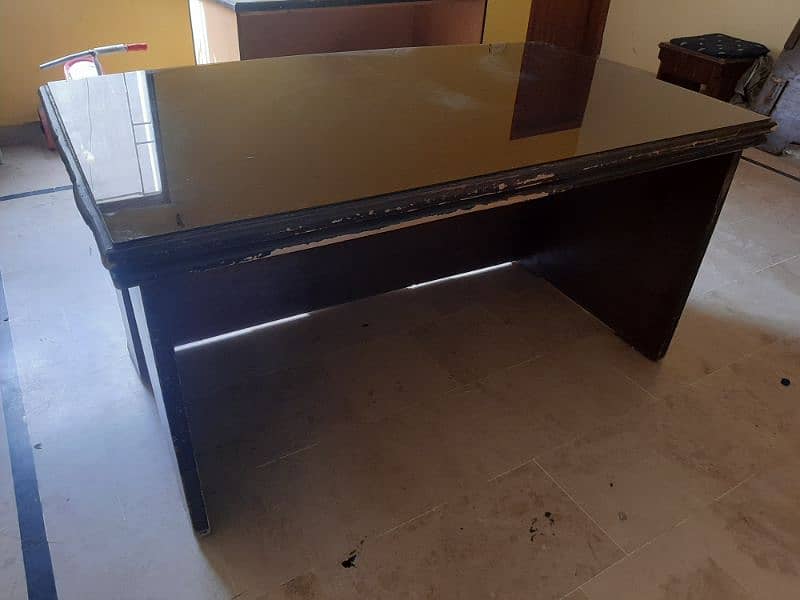 wooden table with glass top 3