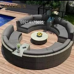 outdoor garden rattan UPVC furniture sofa sets and tables