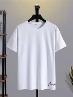 Man polyester plain T-shirt