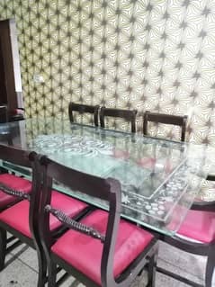 Rs 68,500Dining Tables For sale 8 Seater\ 8 chairs dining table\glass 0