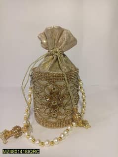 bridal fancy bucket clutch