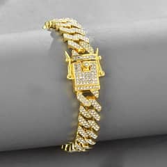 Unisex Iced Out Cuban Bracelet