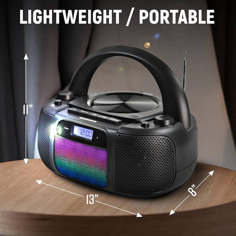 Portable Wall Mountable CD Player Supports CD/USB/AUX/ FM/Bluetooth 6