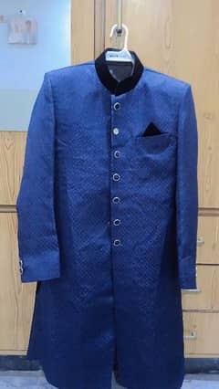 jama war shrwani blue color size. . M. . 03129099303