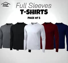 Men's stitched jersey plain T Shirt pack Of 5