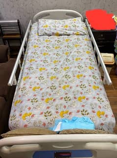 Electric Patient Bed with 2 Air Mattress and a drip stand